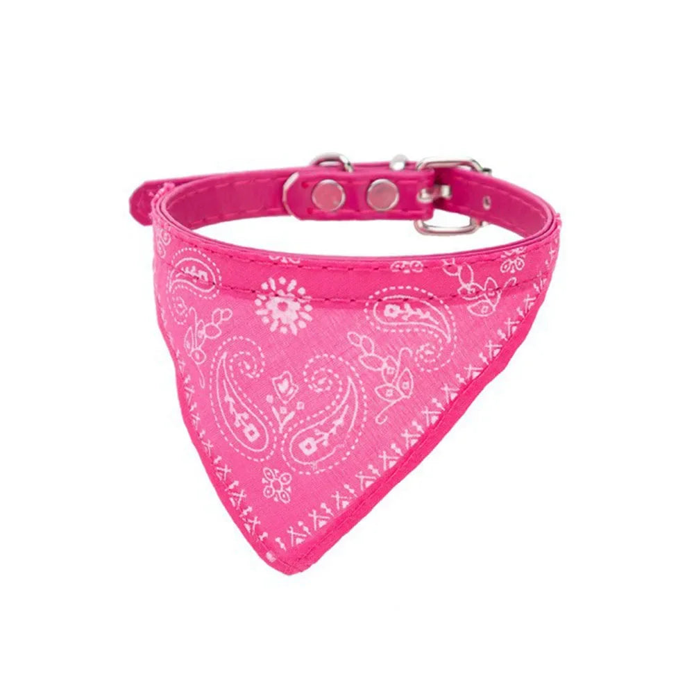 Cute Printed Bandana Cat Collar Puppy Dog Cat Scarf Collar Adjustable Triangular Pet Bandana Collar for Kittens Small Animals