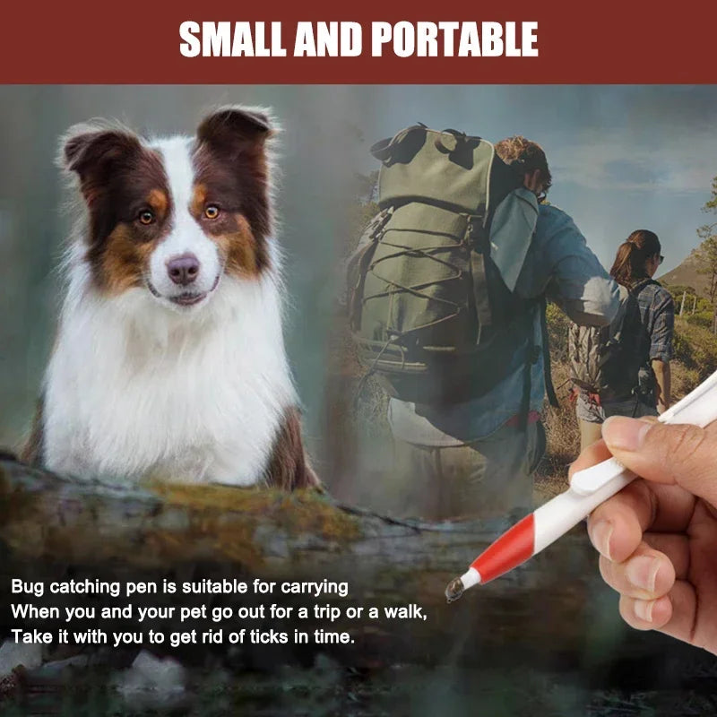 Pet Bug Catching Pen Anti Dog Ticks And Fleas Flea Tick Tweezers Clip Remover Rabbit Flea Groom Care Tools