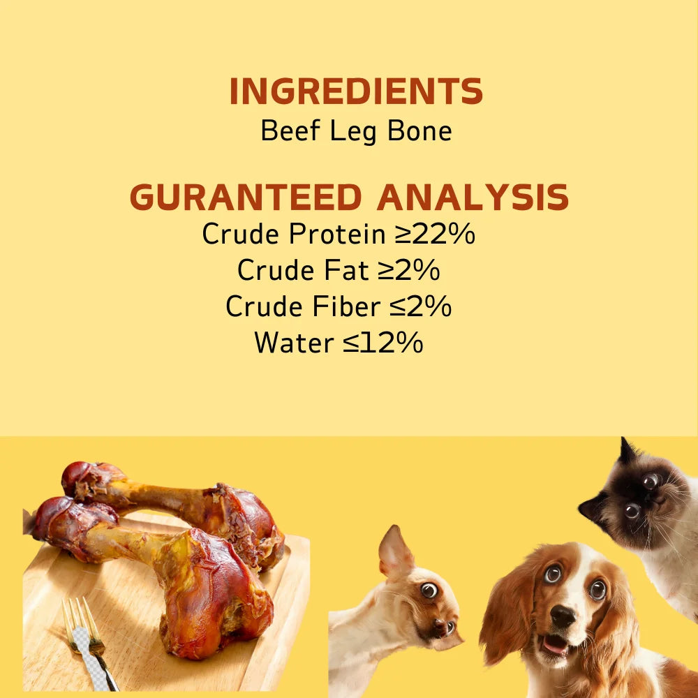 5.29-6.70oz/(150-190g) 6.30in/16cm Large Cow Bone, All Natural Ingredients, Natural Dog Treats, Healthy, Easily Digestible