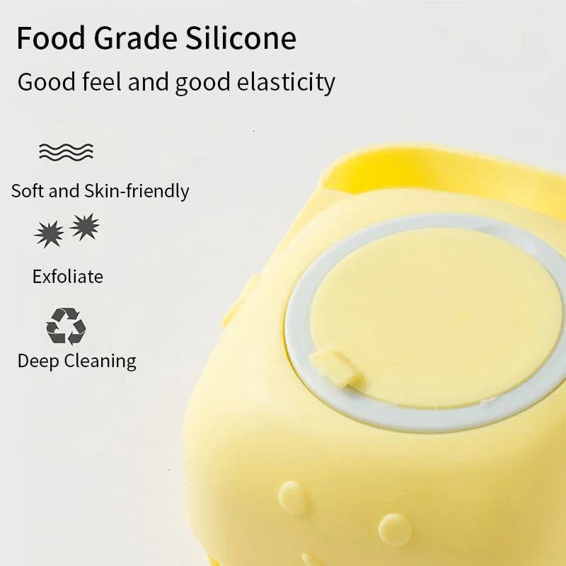 Soft Safety Bathroom Gloves Puppy Dog Cat Bath Massage Gloves Brush Silicone Comb with Shampoo Box Massager Comb Grooming Shower Brush
