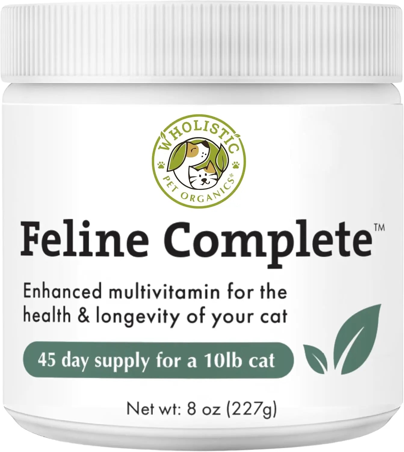 Original Whitefish Feline Complete - 8 Oz - Multivitamin & Probiotic Powder for Cats - Natural Cat Food & Digestive Support