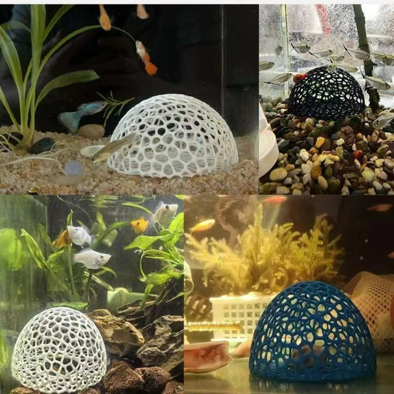 3D Printed Hiding Cave Shelter Ornaments for Small Fish Shrimp To Breed, Play and Rest, Fish Tank Accessories Aquarium Decoration