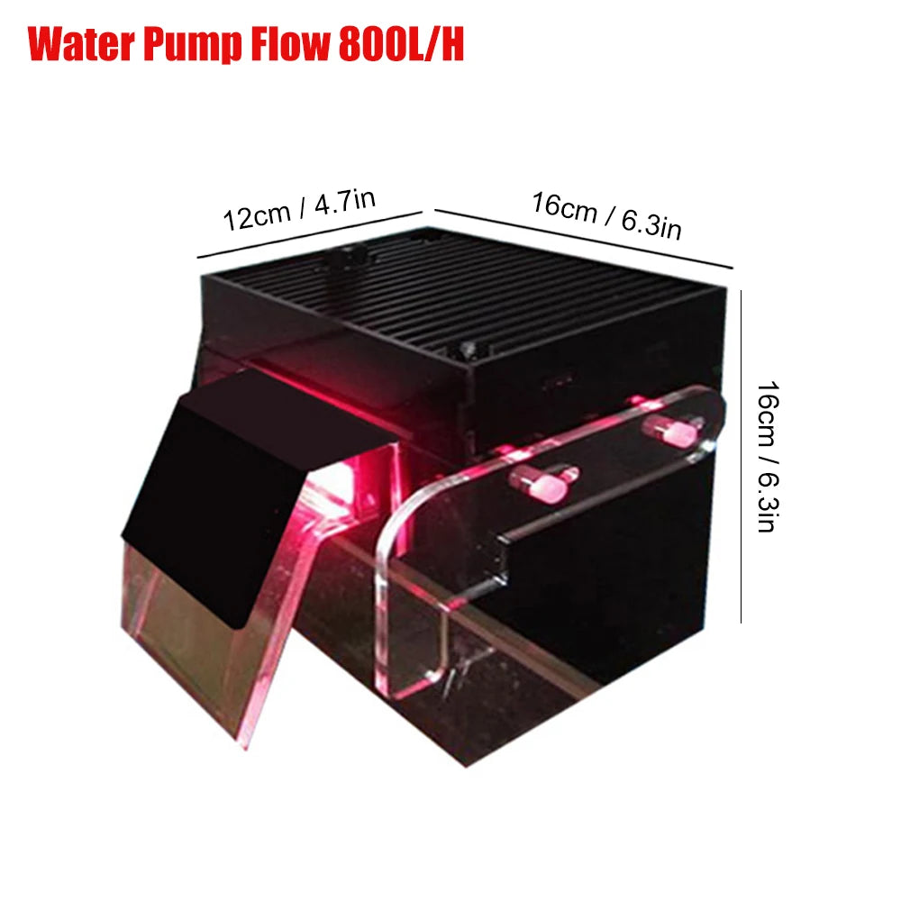 UAS External Algae Box Marine Balance Water Quality By Controlling Algae Growth Mute Filter for Bedroom
