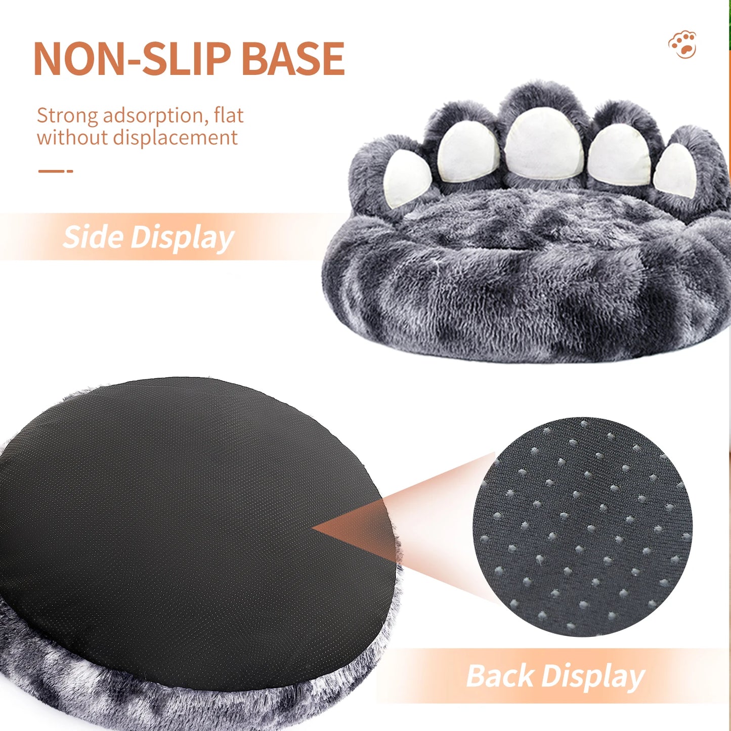 Cozy Comfy Pet Dog Bed Paw Shape Warm Dog Bed Cushion for Your Furry Friend Fluffy Dog Bed Cat Mat Deep Sleeping Warm