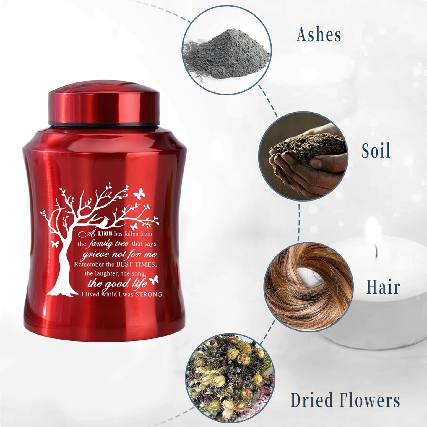 Tree of Life Cremation Urns for Human Pet Ashes - Decorative Memorial Funeral Burial Urn for Ashes Male Female Dad Mom Dogs Cats