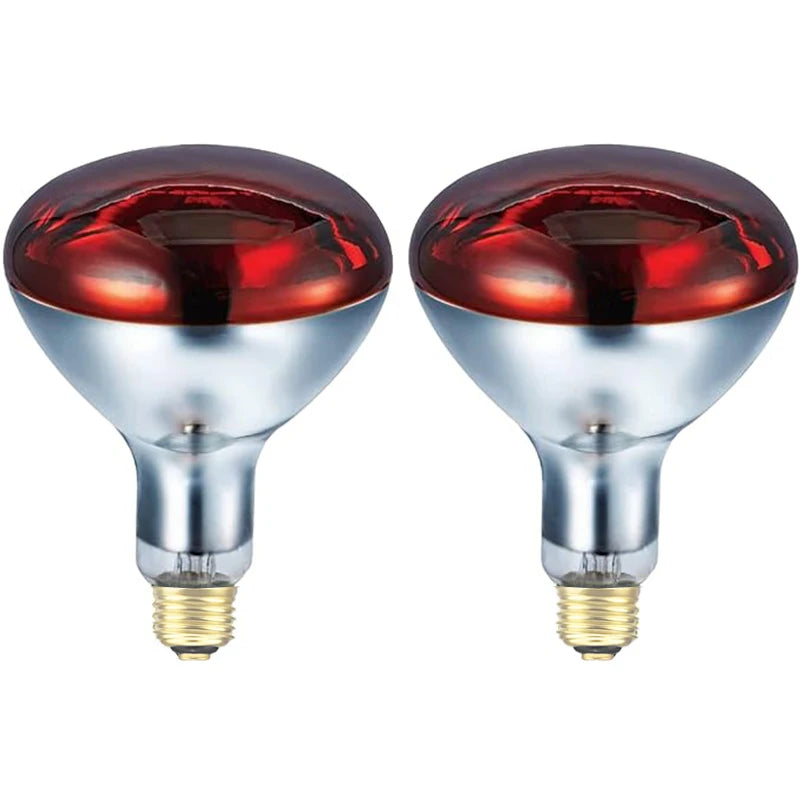 BONGBADA Quartz glass waterproof and explosion-proof E26 E27 Red R40 Infrared Heat Lamp Farm lamp 100W 150W 200W 250W 275W
