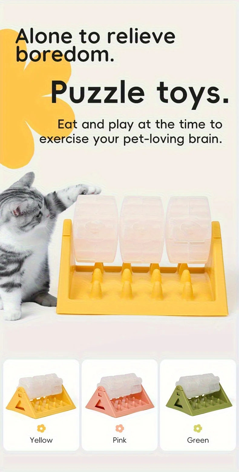 Interactive Dog Food Dispenser Toy - Puzzle Feeder with Leak-Proof Design, Slow-Feeding Design & Durable PP Material for Dogs