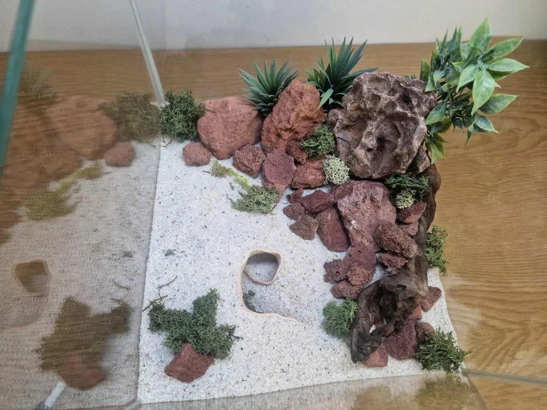 Fish Tank Underground Cave for Fish Shrimp Reptile Shelter Hiding Houses, Landscaping Ornaments 3D Printing Aquarium Decorations