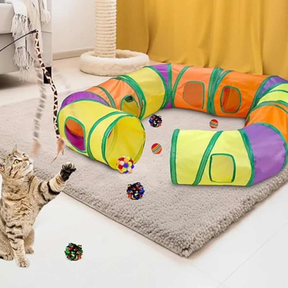 Can Be Freely Spliced Together Cat Rainbow Tunnel L-shaped Channel Can Be Folded Stored Rested Played and Universal Toy