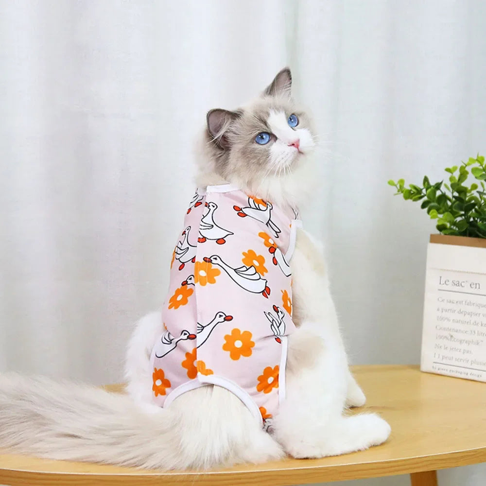 Cat Surgery Recovery Suit Female Cat Spay Recovery Suit Kitten Onesie for Cats After Surgery Anti Licking Breathable Cat Clothes