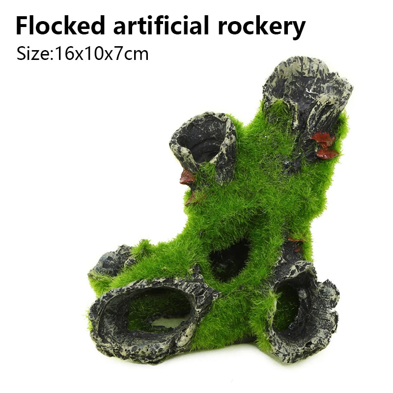 Resin Breeding Hiding Cave Simulation Shrimp Cave House Decorative Props Tree House Shelter Arts & Crafts for Aquarium Landscaping