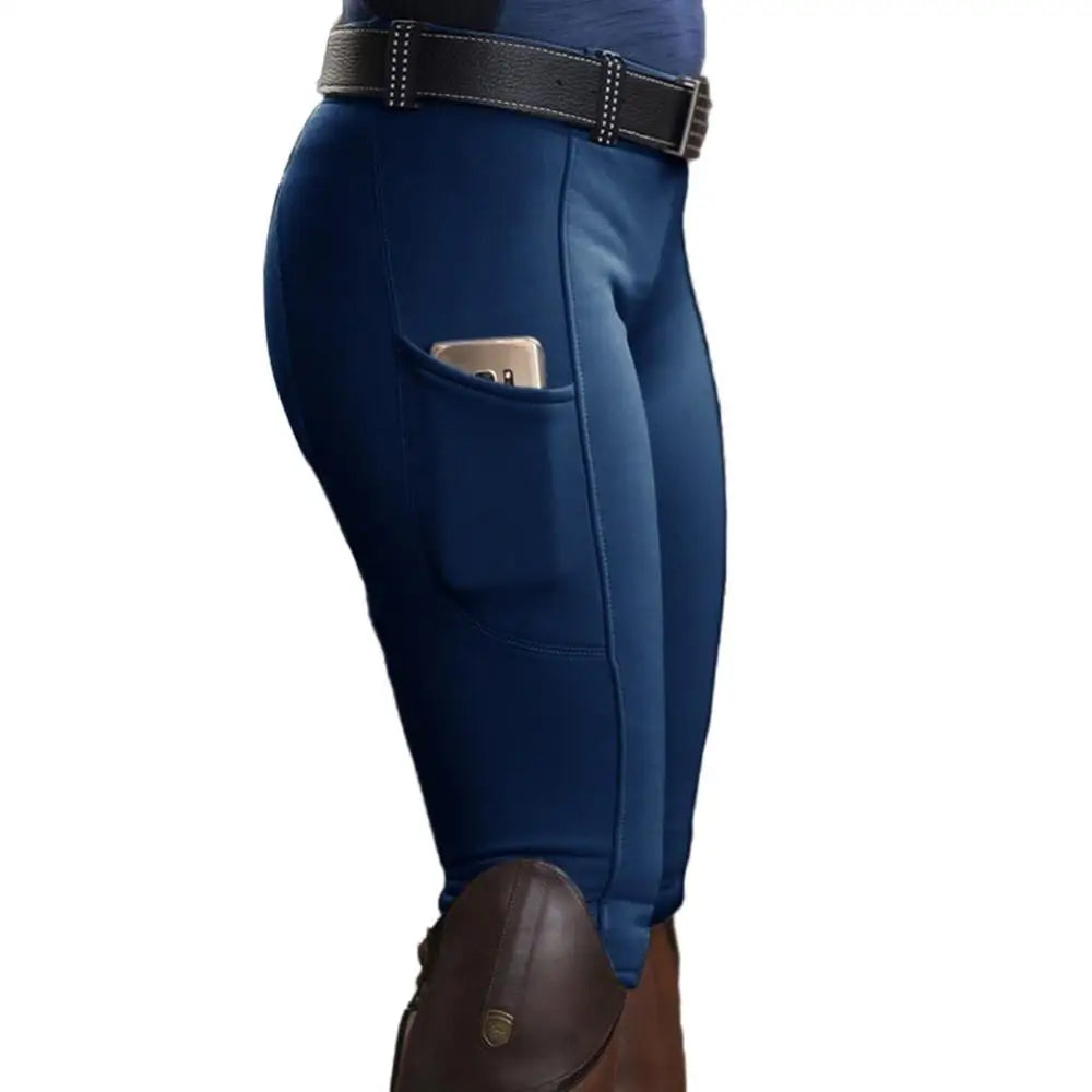 Women Horse Racing Pocket Hip Lift Horse Riding Tights Reithose Riding Pant Equestrian Pants Breeches Equestrian Leggings