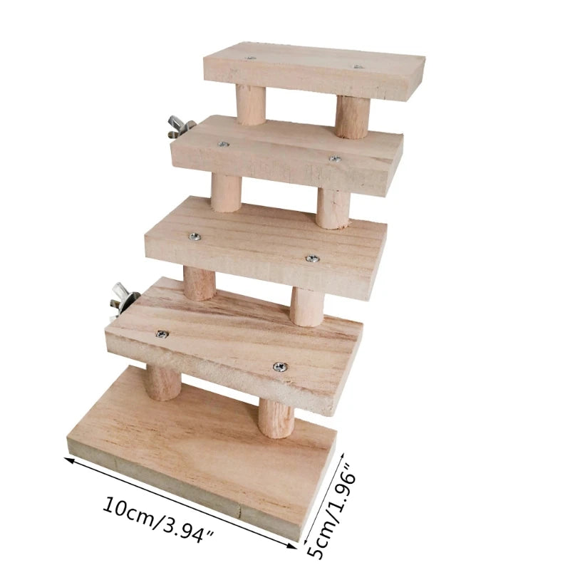 Ferret Hamster Small Animals Parrot Perch Climbing Stairs Exercise Toys Ladder Bridge Hamster Chew