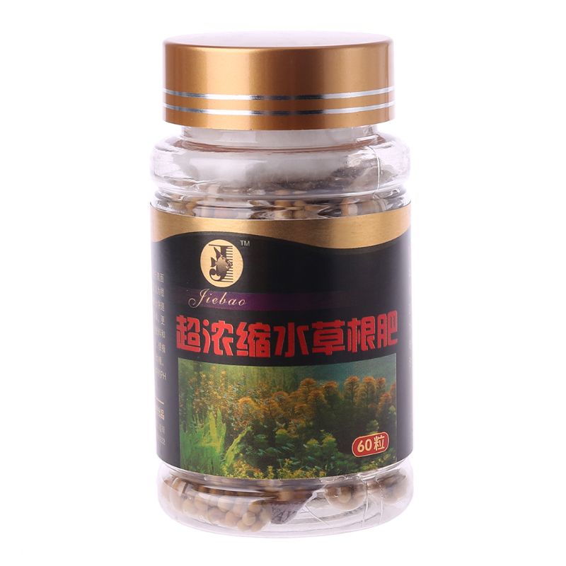 60 Pieces Root Freshwater Aquarium Aquatic Plant Fertilizer 60 Capsules Mixed Nourishing for Water Plant
