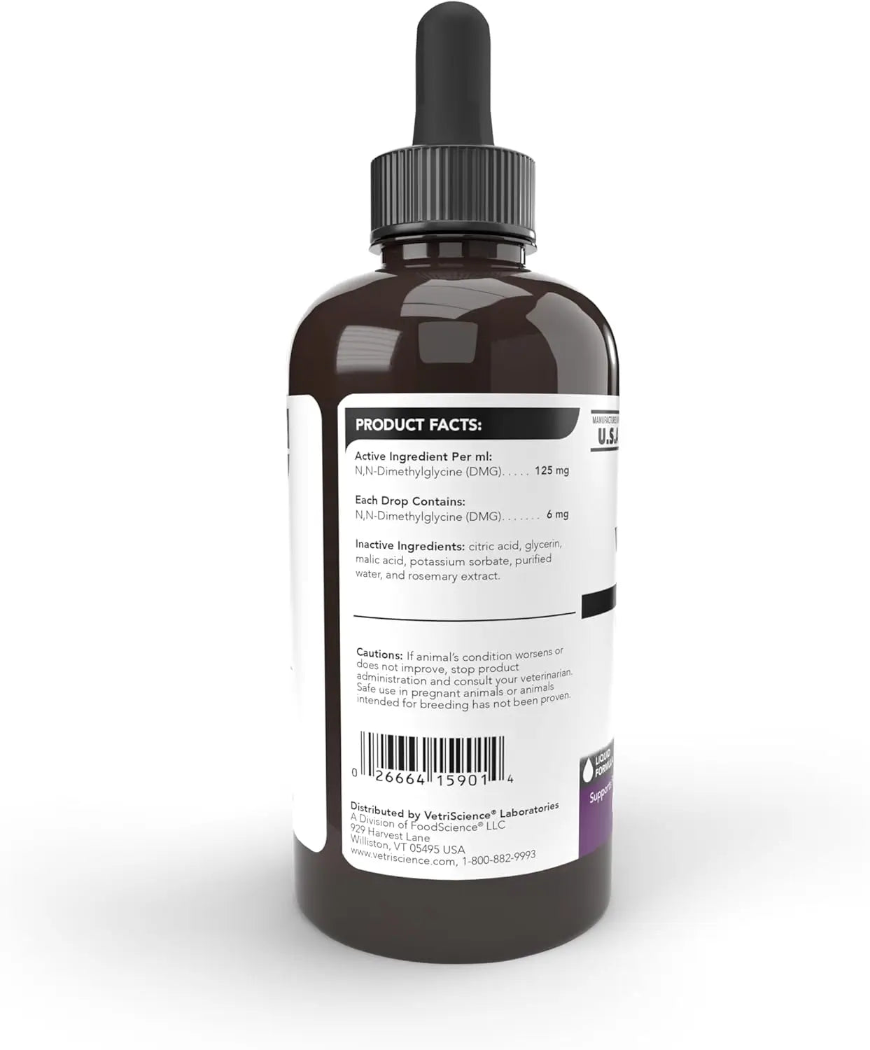 Vetri DMG Liquid Drop - 114ml Bottle - Immune Support Supplements for Dogs or Cats
