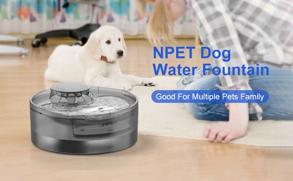 Dog Water Fountain, 170oz/1.3Gallon/5L Large Automatic Pet Water Dispenser Dog Water Bowl for Cat, Dogs, Multiple Pets