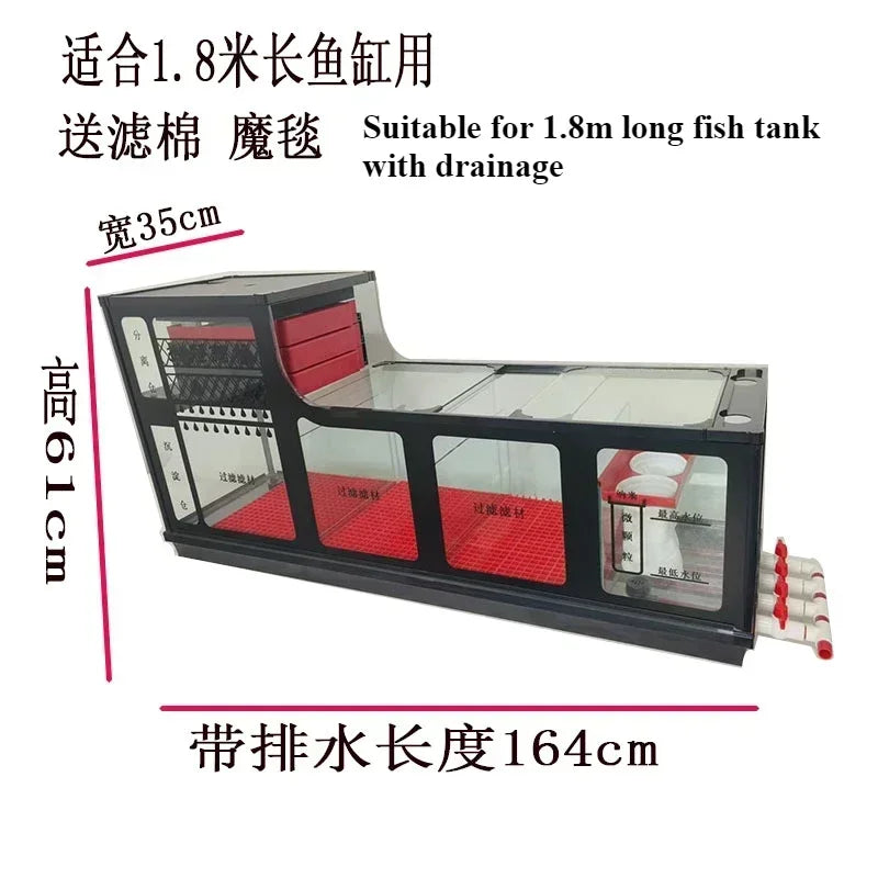 Fish tank bottom filter filter box sedimentation bin bottom tank filter large and medium sized