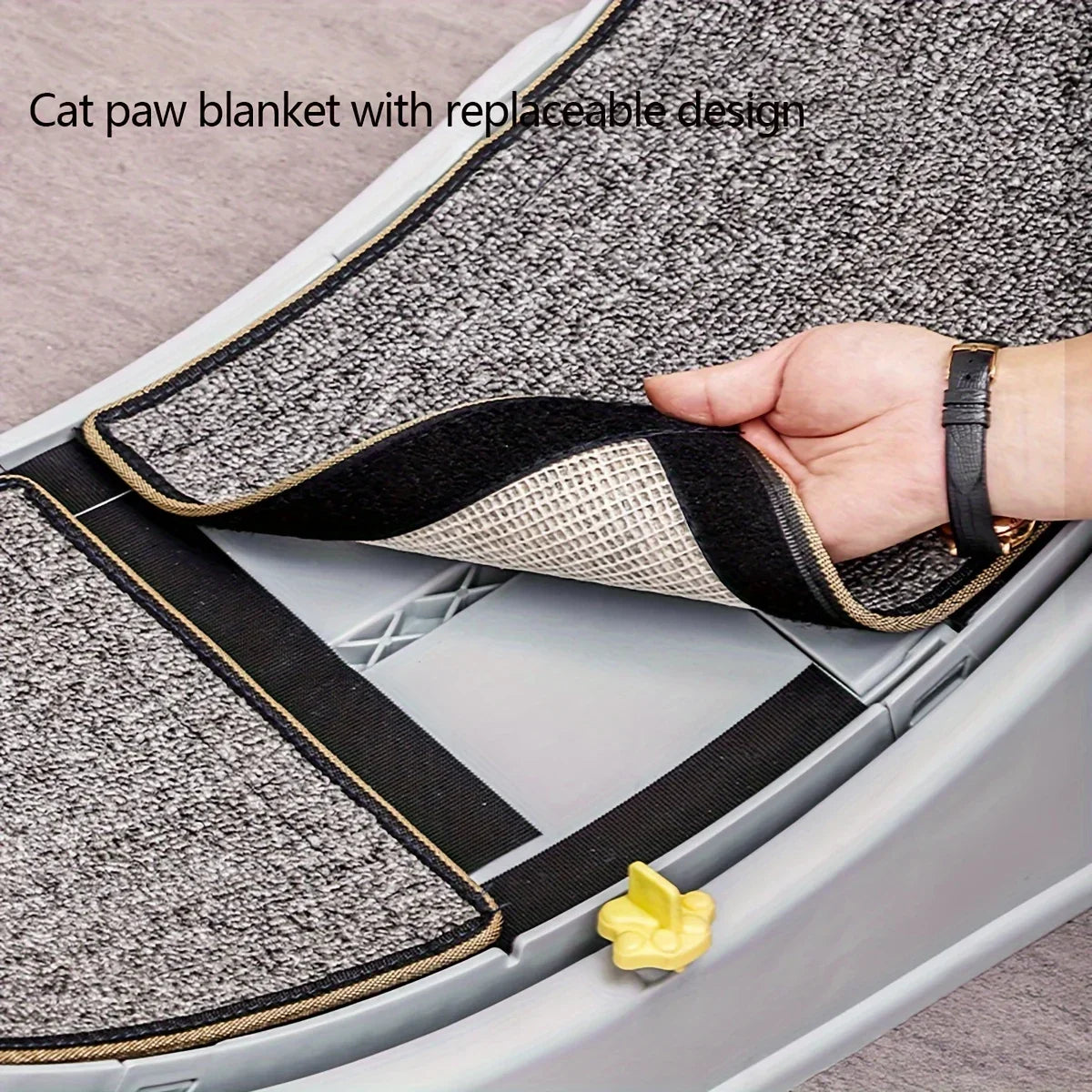 1pc Silent Cat Treadmill - Sturdy indoor rollers with locking mechanism, made of PP material, suitable for most cat activities