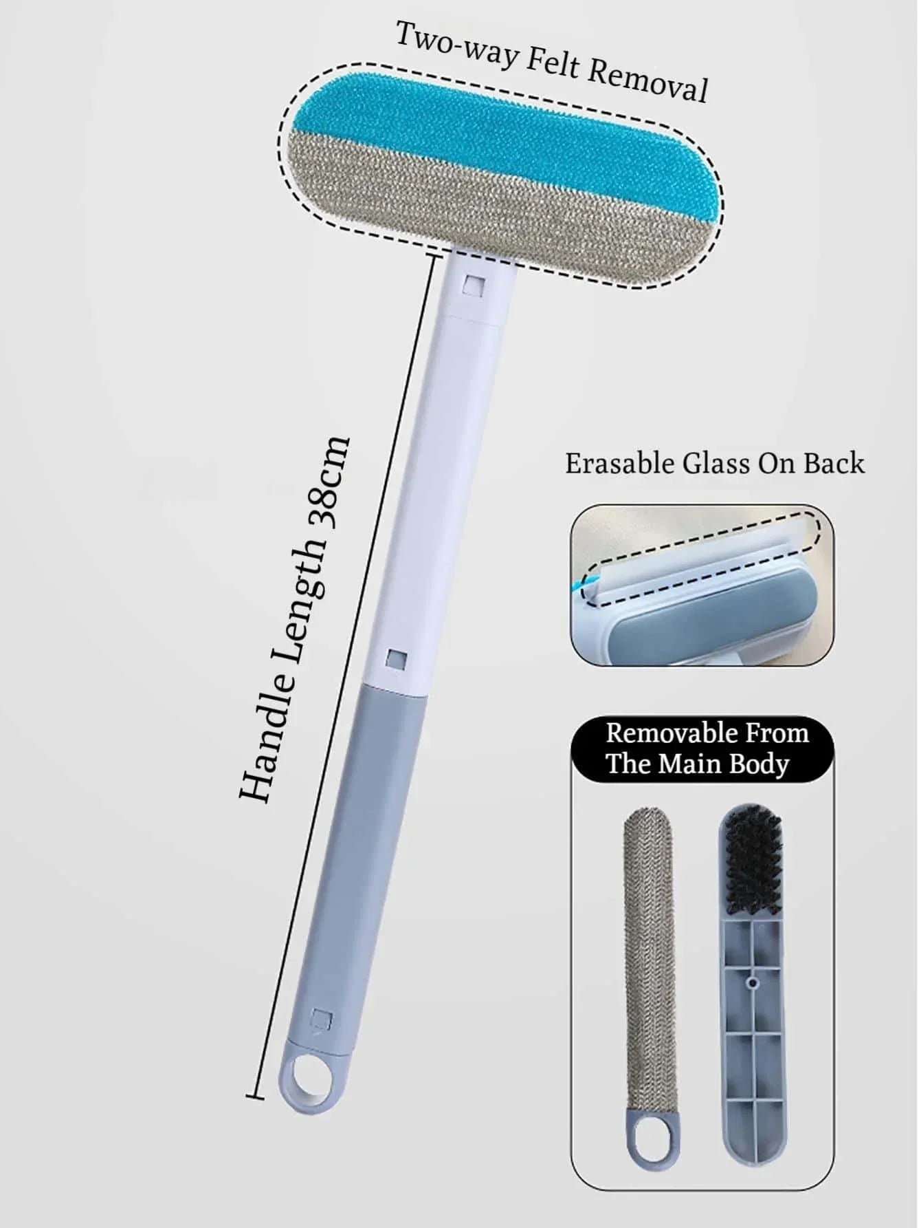 Pet Hair Removal Set Tool Reusable Static Removal Gloves Double-Sided Grooming Gloves Remove Dog Cat Hair Carpets Sofa Cleaner