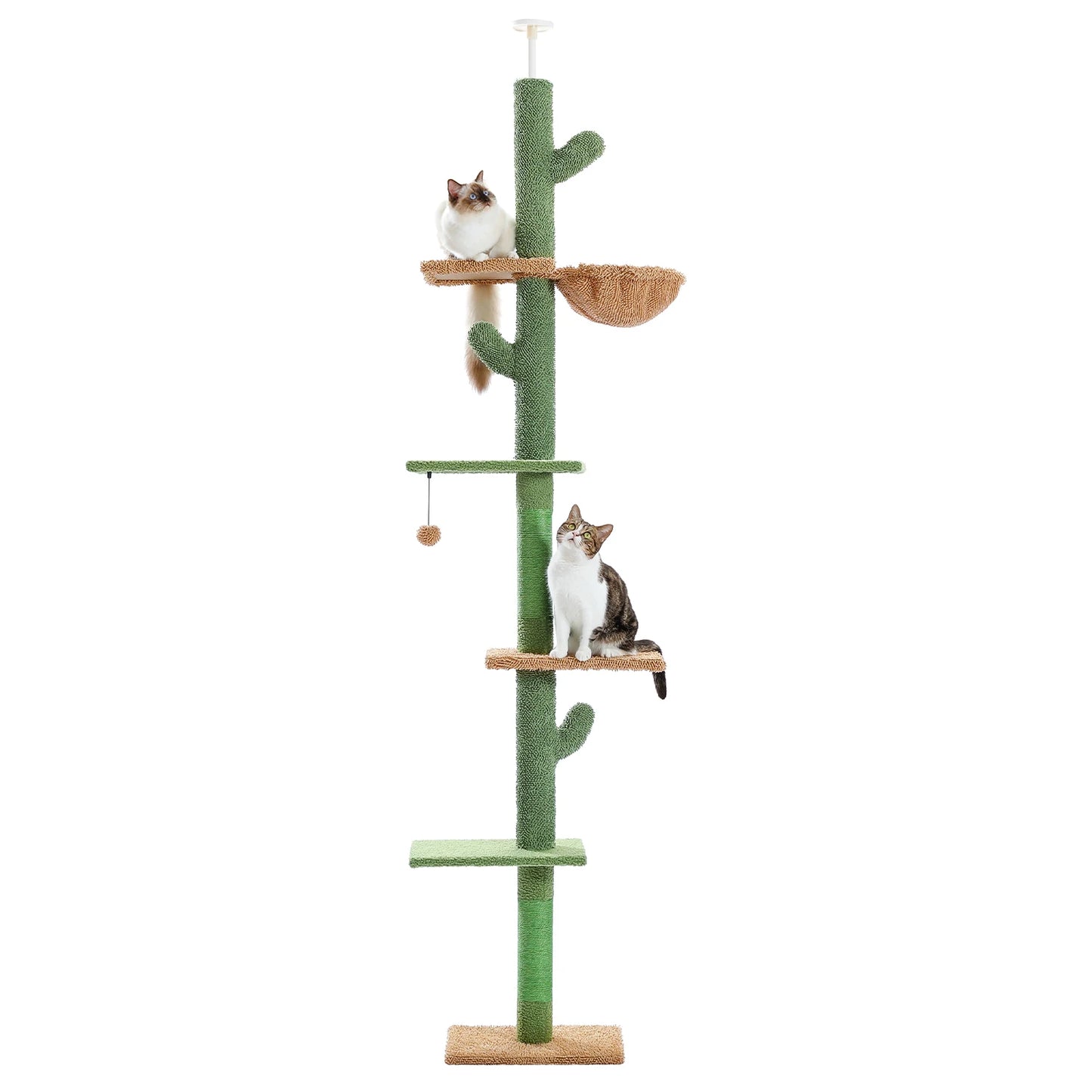 Adjustable Floor-to-Ceiling Vertical Cat Tree Tower Stable Tall Cat Climbing Tree Cat Kittens Cat Toy Suitable for Indoor Cats