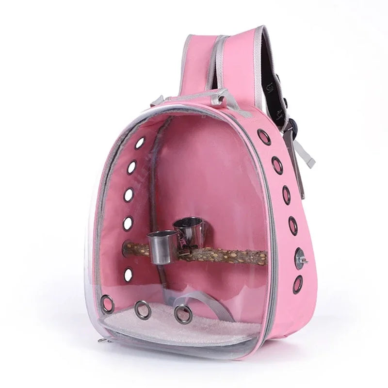 Bird Parrot Backpack Carrier Bubble Bag Small Dog Cat Space Capsule Pet Carrier for Hiking Outing Backpack Pet Bird Supplies