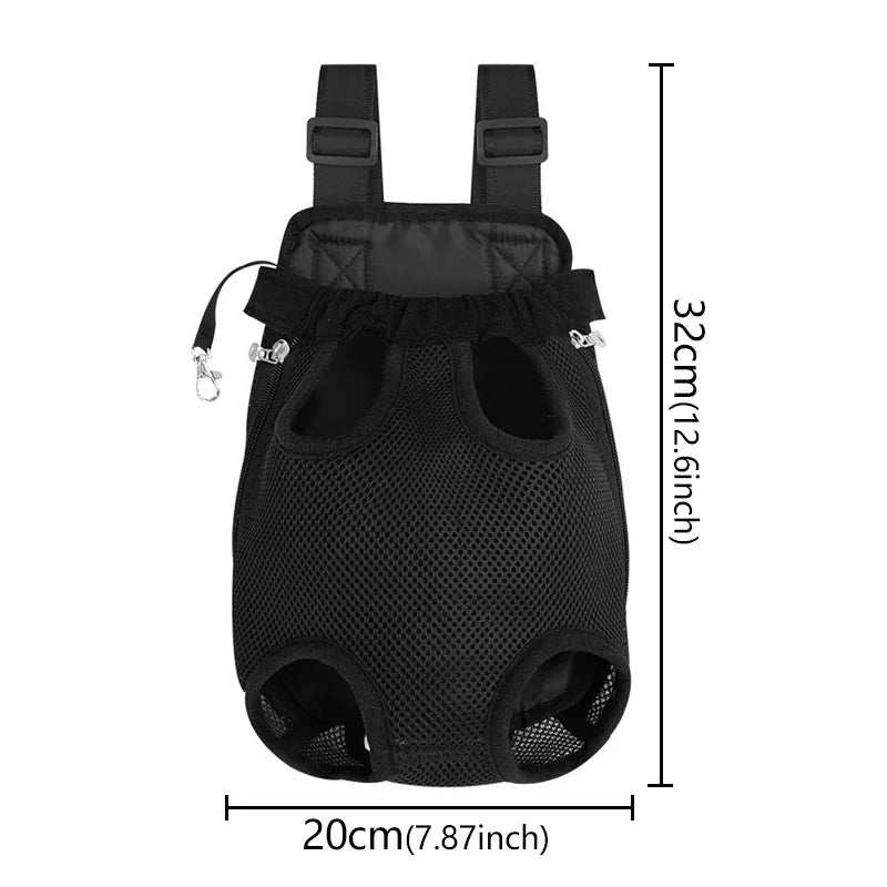 Adjustable Dog Front Carrier Legs Out Breathable Portable Travel Pet Dog Carrier Backpack Mesh Carrier for Dog Cats Outdoor