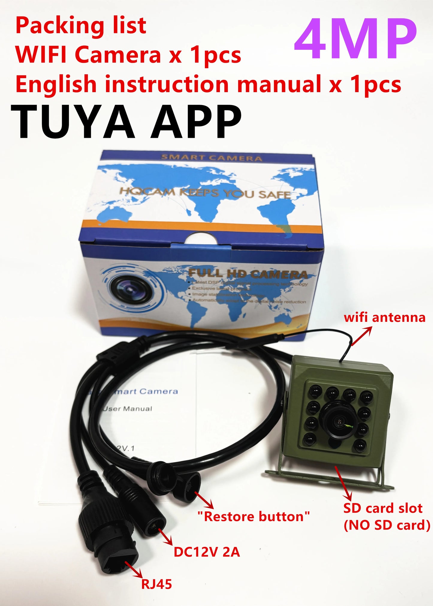 6MP 4MP POE 2K Tuya Mini Wireless WiFi IP Camera Bird Cage CIRCUT Night Vision Small Size Bird Nest Home Security CCTV Smart Life
