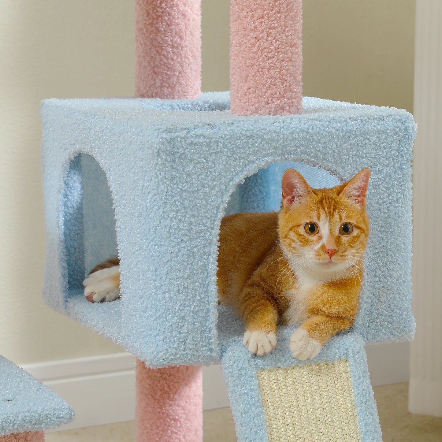 Flower Cat Tree Multi-Level Cat Tower Sisal Covered Scratching Posts Cat Indoor Small Medium Cats Top Perch