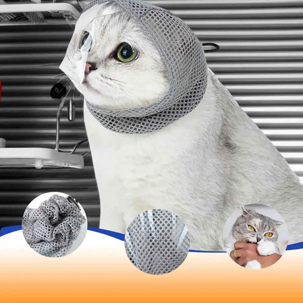 Cat Anti Bite Muzzles Breathable Cat Travel Tools Bath Grooming Supplies Adjustable Kitten Muzzles Anti Scratch Pet Supplies
