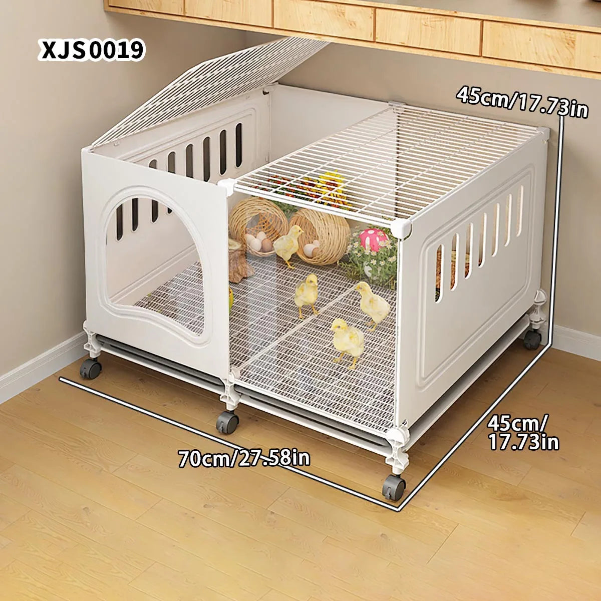 Encrypted Chicken Cage Large Household Indoor and Outdoor Anti-Yellow Rat Wolf Rutin Chicken Coop with Feces Tray Breeding Cage Duck and Goose Cage