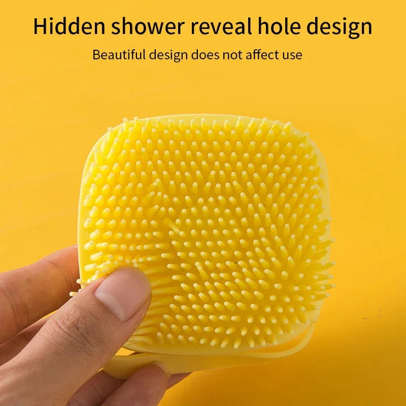 Soft Safety Bathroom Gloves Puppy Dog Cat Bath Massage Gloves Brush Silicone Comb with Shampoo Box Massager Comb Grooming Shower Brush