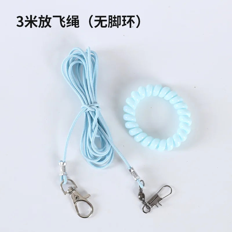 Parrot Bird Flying Training Leash Ultra-light Flexible Rope Anti-bite Leg Ring Harness Outdoor Macaw Cockatiel Starling