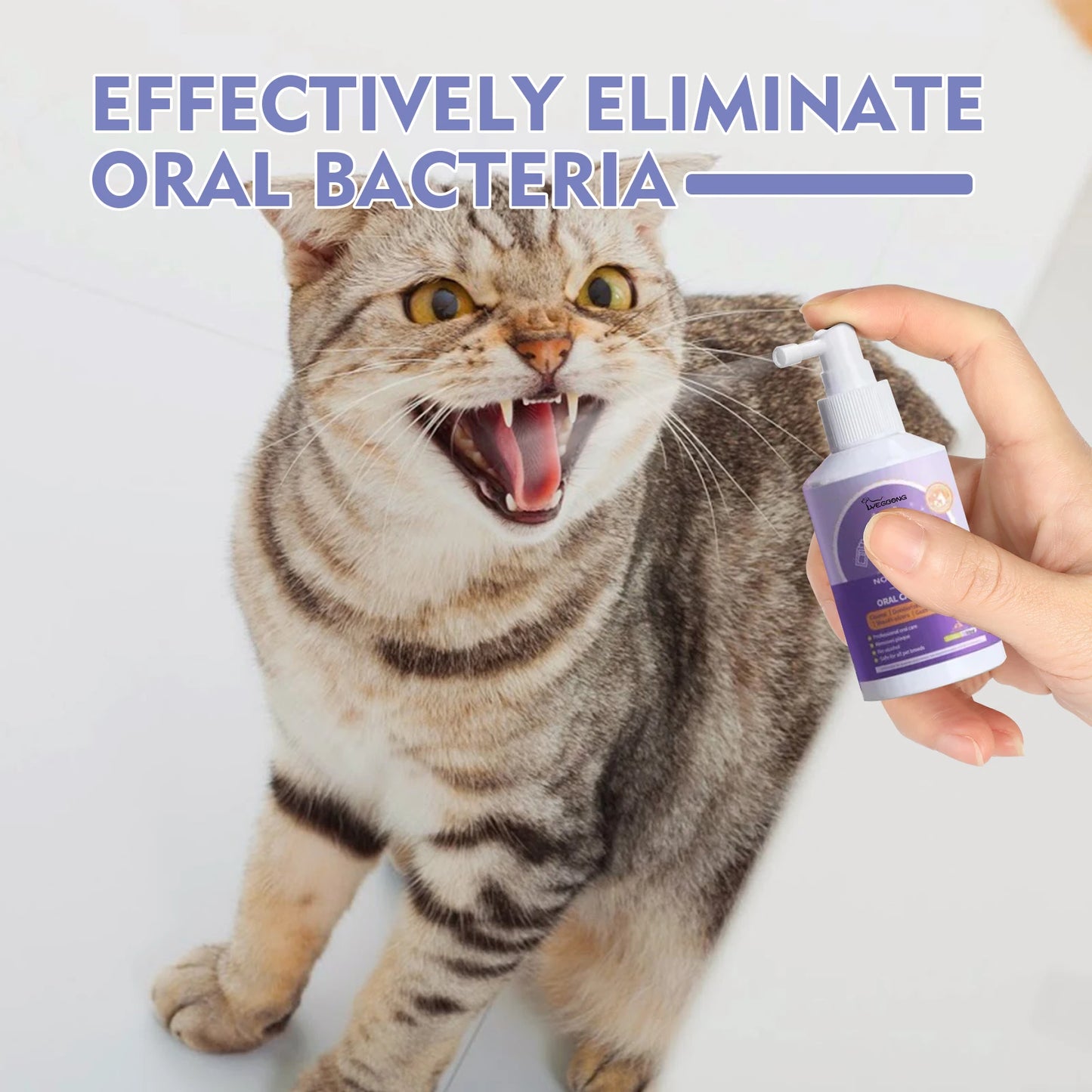 Pet Teeth Cleaning Spray for Cats & Dogs Stain Remover & Deodorizer Spray Fresh Breath Pet Oral Care Tools