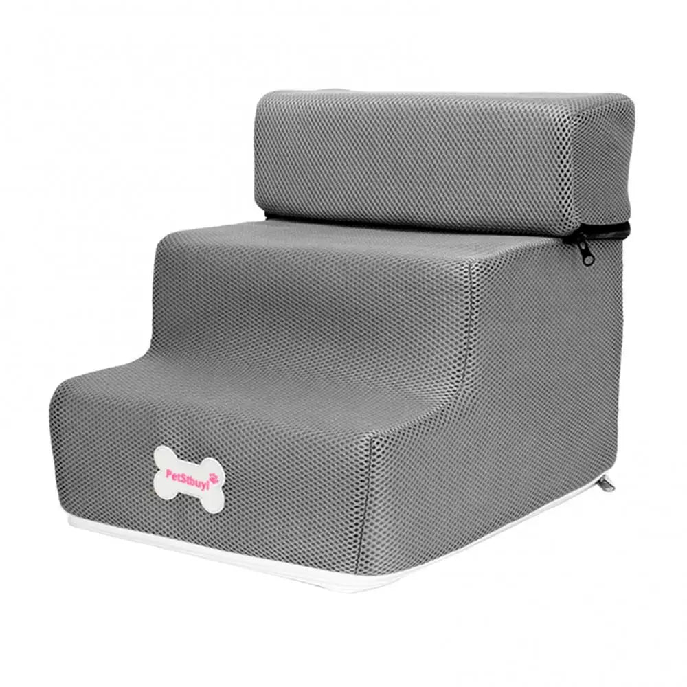 Small Dog Cats Pet 3 Steps Stairs Sofa Stairs Pet Dog Cats Ramp Climbing Stairs Removable Non-slip cover Detachable Bed Ladder Dog Bed