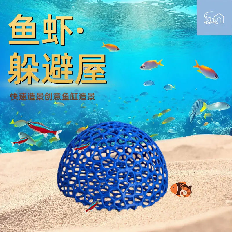3D Printed Hiding Cave Shelter Ornaments for Small Fish Shrimp To Breed, Play and Rest, Fish Tank Accessories Aquarium Decoration