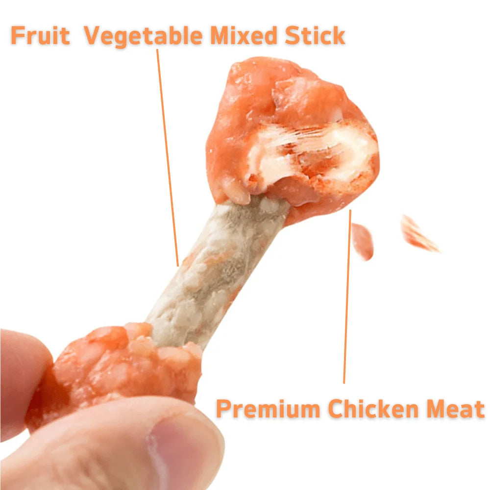 7.05oz/14.11oz(200g/400g) Chicken Dumbbell With Rice All Natural Ingredients, Natural Dog Treats, Healthy, Easily Digestible