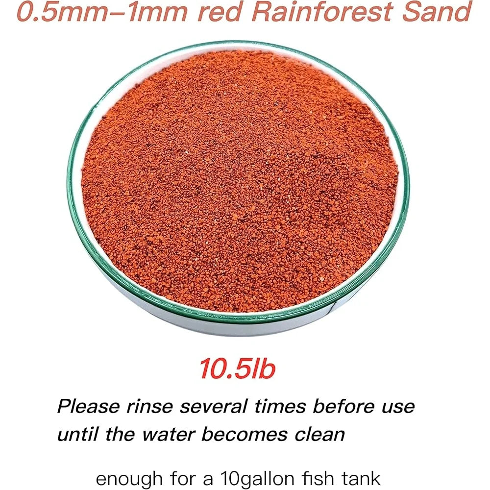 11lb Natural Red Sand Aquarium Substrate Coarse Lava Rock Soil Fish Tank Plant Gravel Landscaping Succulent Additive