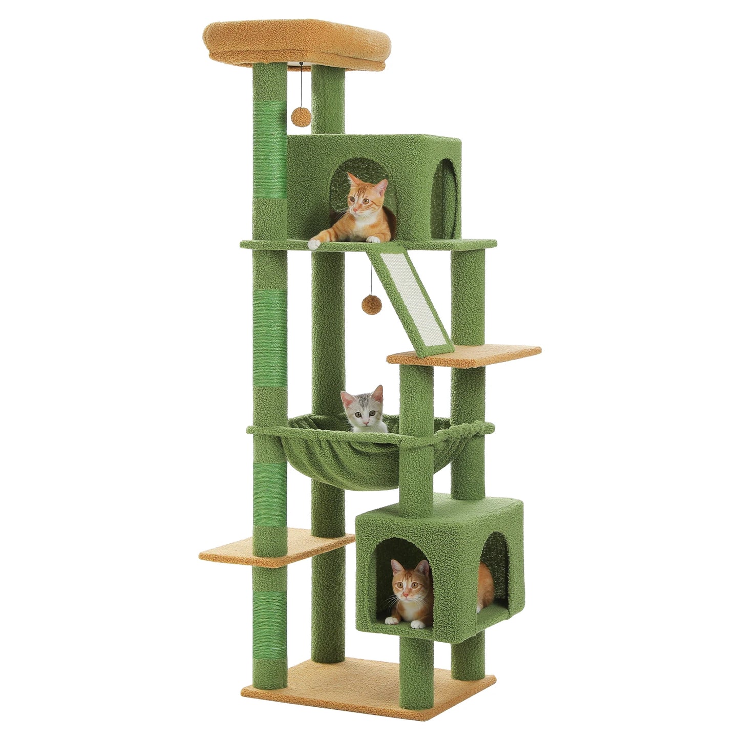 Large Cat Tree Tower Home Furniture Cat Tower Pets Hammock Sisal Cat Scratching Post Climbing Frame Spacious Perch