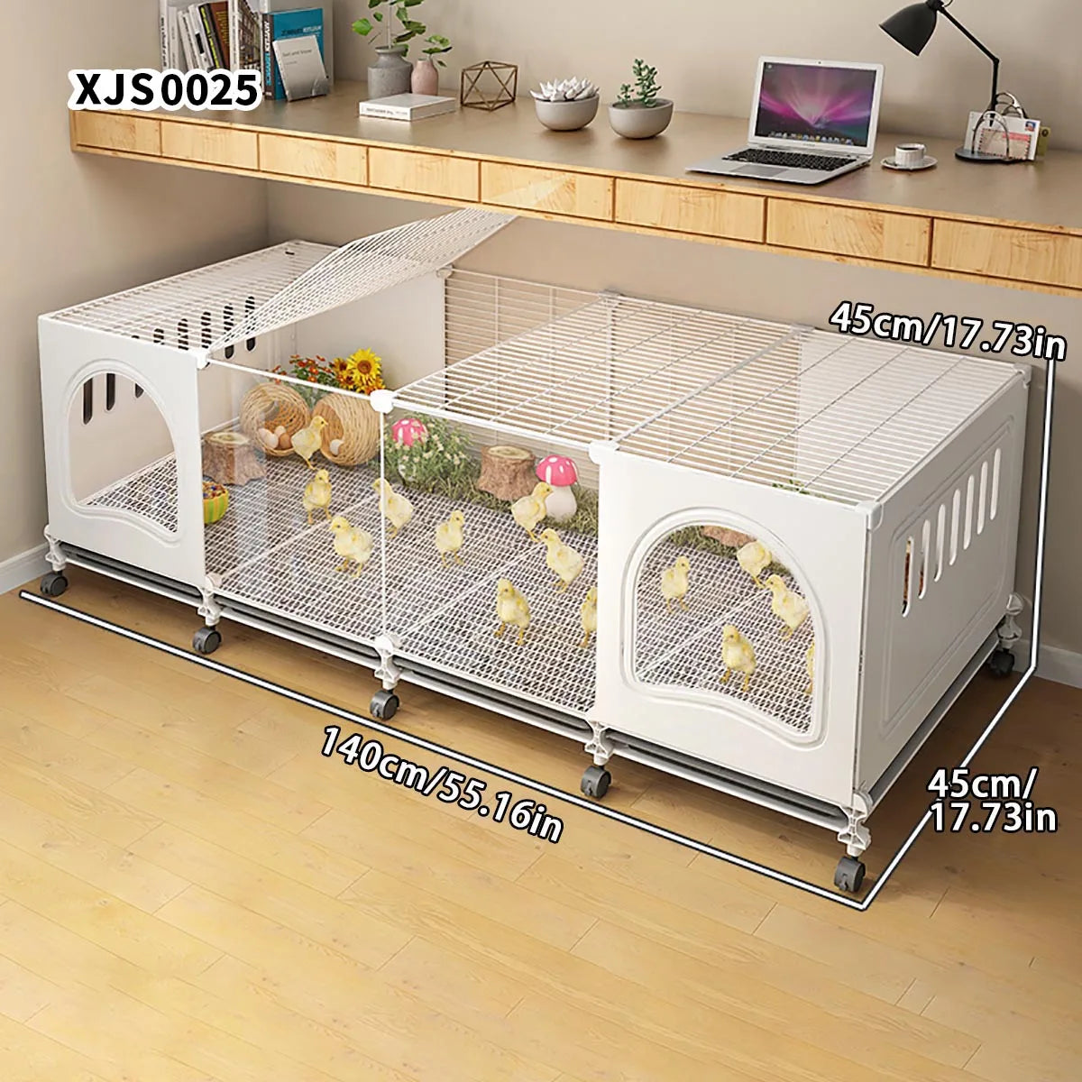 Encrypted Chicken Cage Large Household Indoor and Outdoor Anti-Yellow Rat Wolf Rutin Chicken Coop with Feces Tray Breeding Cage Duck and Goose Cage