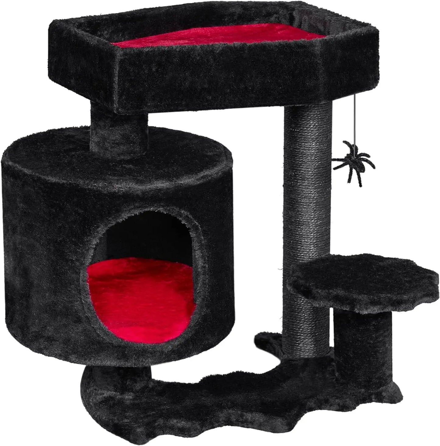 Gothic Cat Tree with Coffin Bed Goth Cat Tower Coffin Cat Tree Condo with Scratching Post