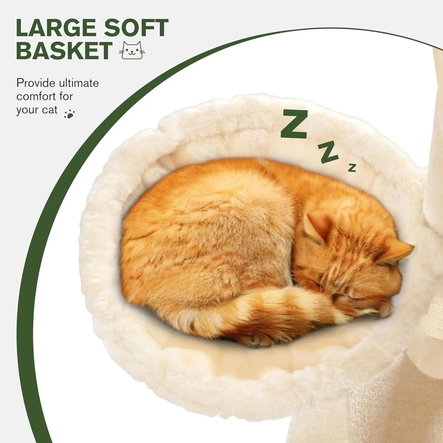 66 Inches tall Multi-Level Large Cat Tree Tower for Indoor Big Cats/Cozy Plush Perches/Cat Condo/Sisal Scratching Posts