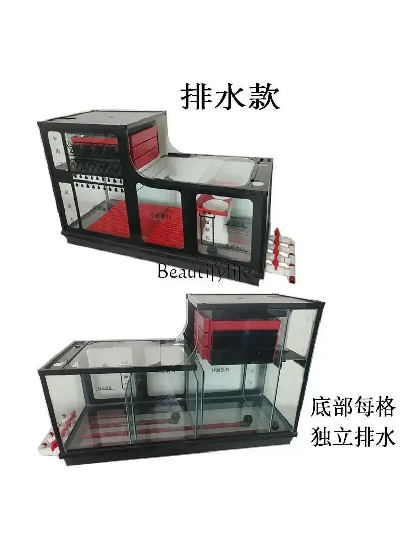 Fish tank bottom filter filter box sedimentation bin bottom tank filter large and medium sized
