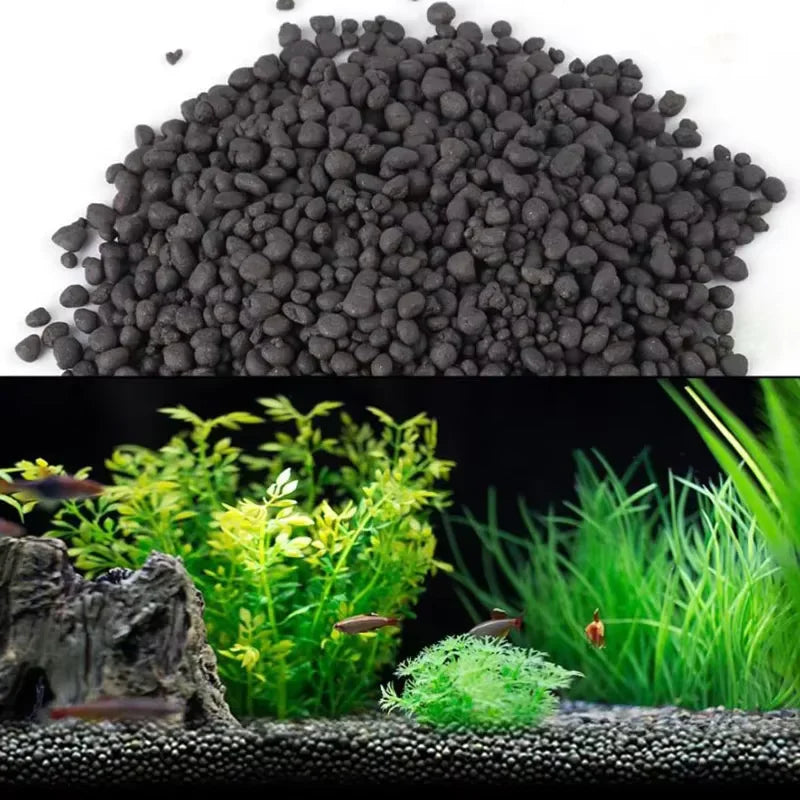 500g Aquarium Water Grass Mud Ceramsite Sand Landscaping Fish Tank Black Mud Bottom Sand Nutrient Soil