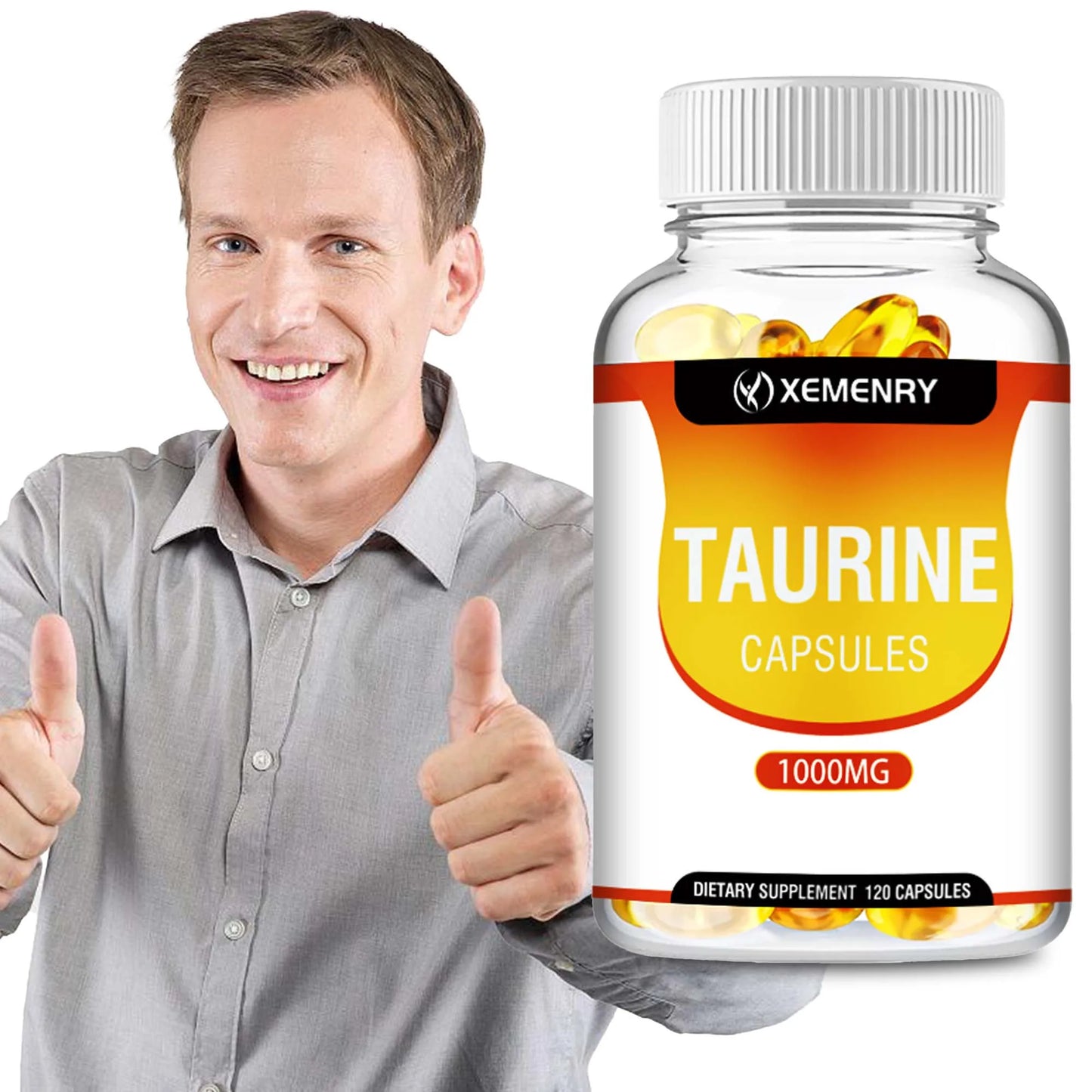 Taurine Supplement 1000mg - Heart, Nerve, Brain and Muscle Health - 120 Capsules