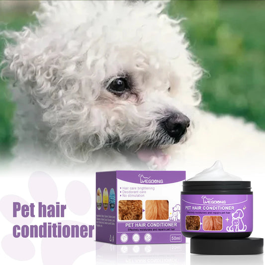 50ml Non-Knotted Pet Hair Care Cream Moisturizes Care Conditioner Dry Skin Pet Hair Conditioner for Pet Fur Hair Dogs