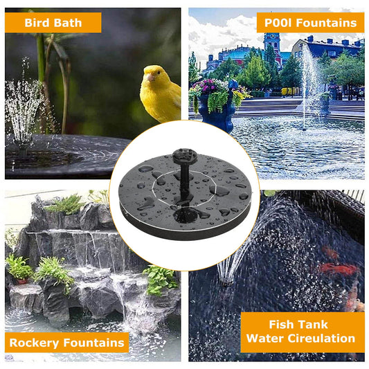 NEW Solar Water Fountain Pool Pond Waterfall Fountain Garden Decoration Outdoor Bird Bath Solar Powered Fountain Floating Water