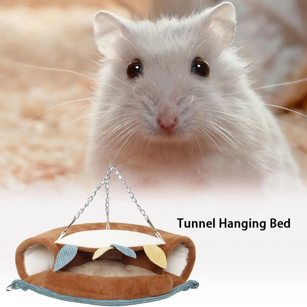 Hammock For Hamster Ferret Rabbit  Small Cotton Sleep Nest House Hanging Pet Tunnel Hammock Comfortable Pet Bed Shelf