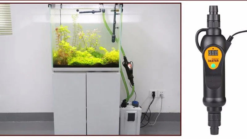 SUNSUN EH-300 EH-500 220V Aquarium Fish Tank Adjustable Temperature External Heater Connecting filter or pump