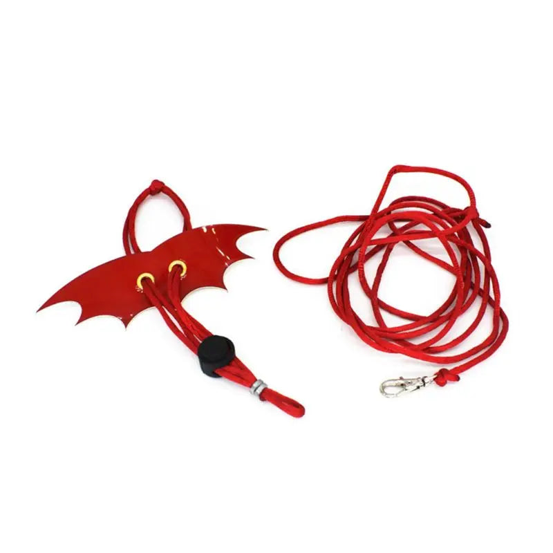 Pet Iguana Adjustable Wing Style Harness Climbing Rope Belt Small Lizard Reptile Imitation Leather Traction Leash