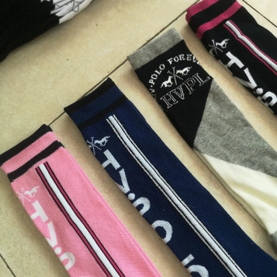 Special equestrian socks men and women Knight long socks random delivery blue series Knight long socks